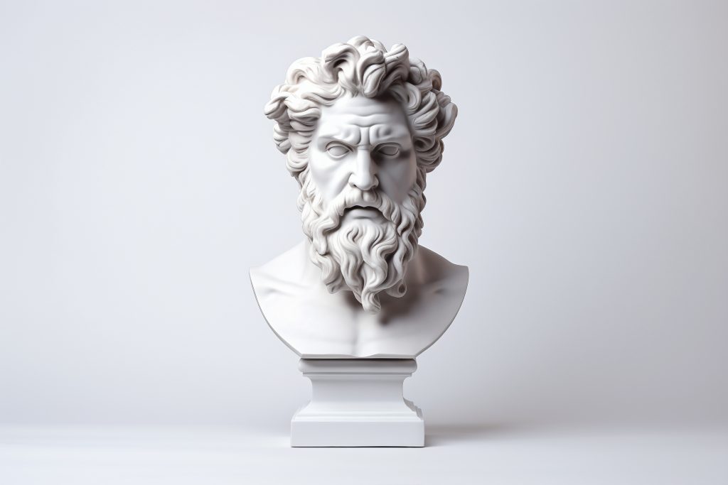 aesthetic background with greek bust (2)
